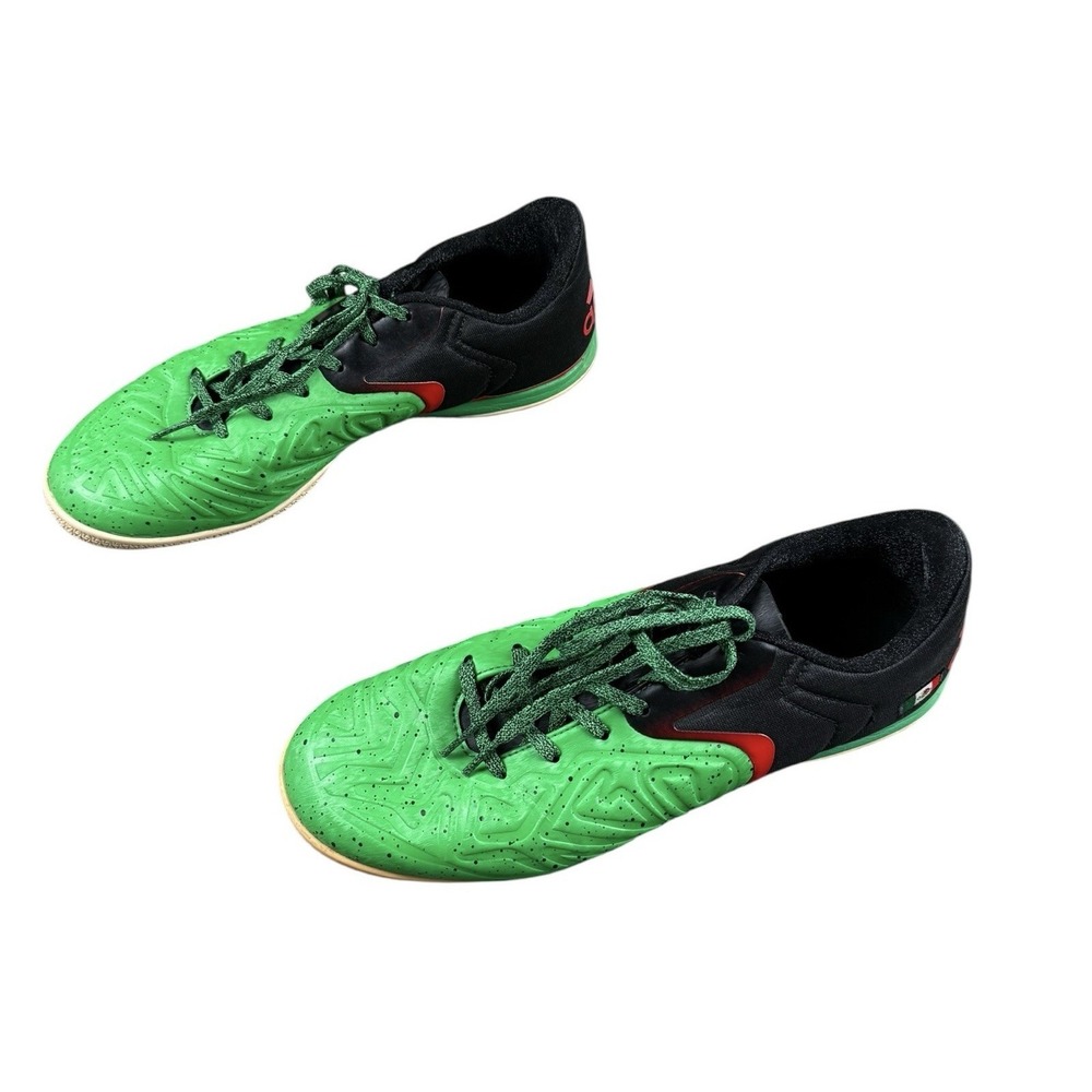 Adidas Indoor Soccer Shoes Green Black Red Mexico Flag Men's US 9.5 AQ2524‎